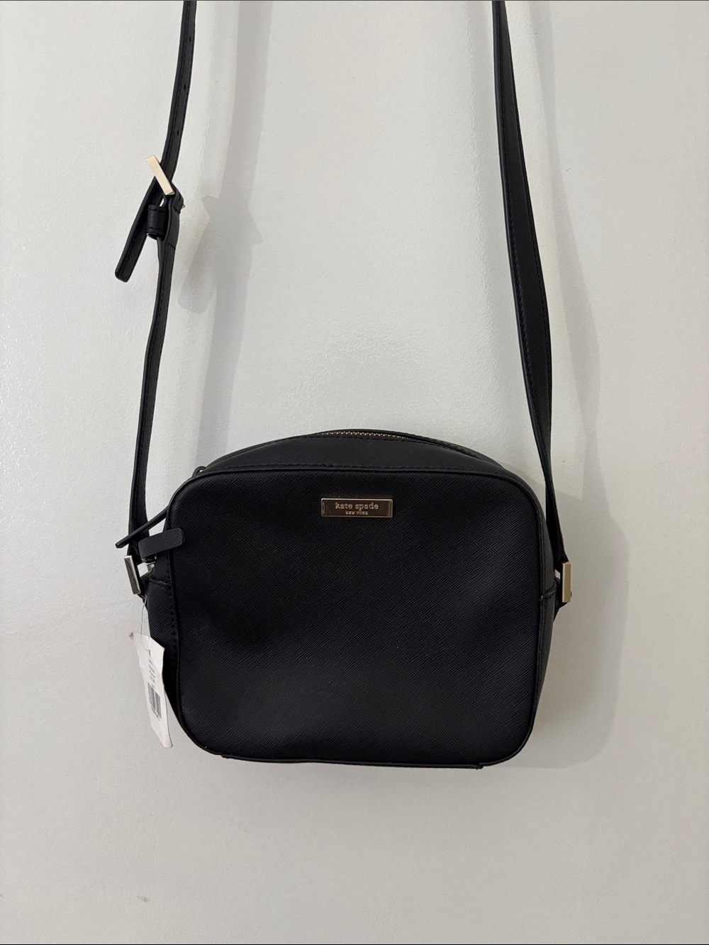 kate spade Black Structured Crossbody Bag with Gold Hardware